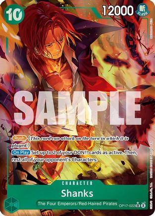 Shanks (022) (Alternate Art) (OP17-022) - Super Rare