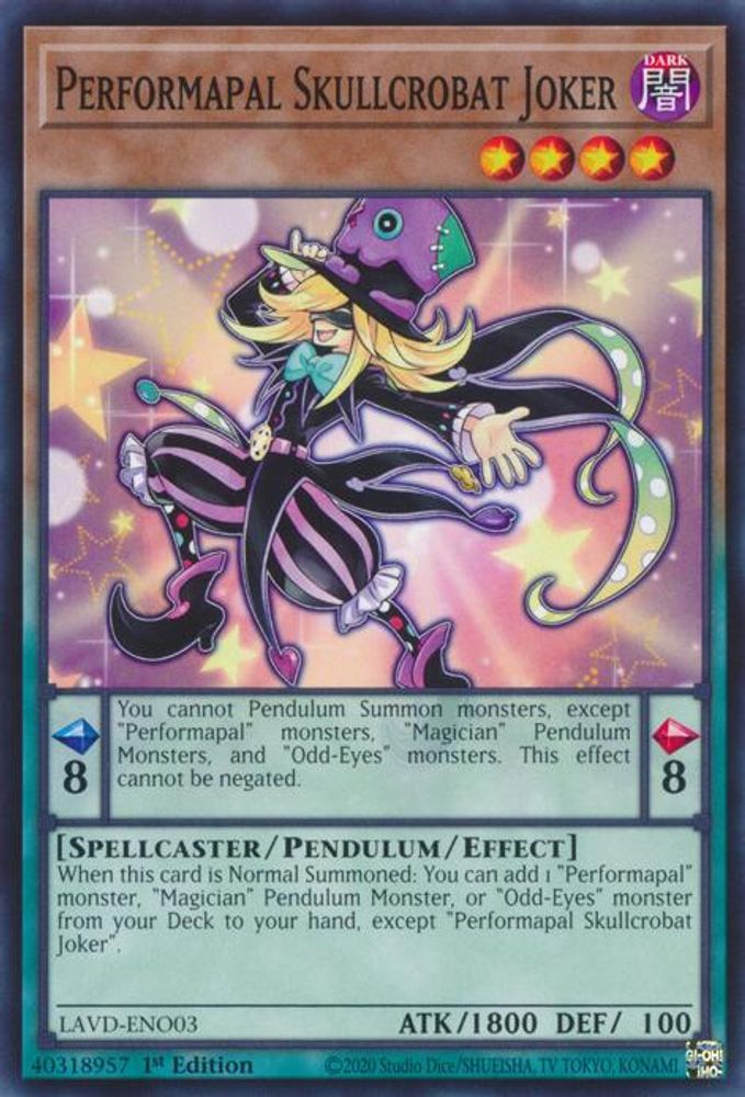 Performapal Skullcrobat Joker (LAVD-ENO03) - Common