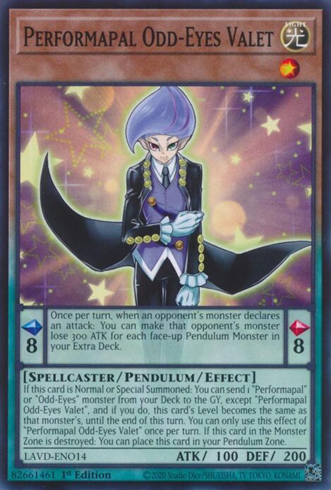 Performapal Odd-Eyes Valet (LAVD-ENO14) - Common