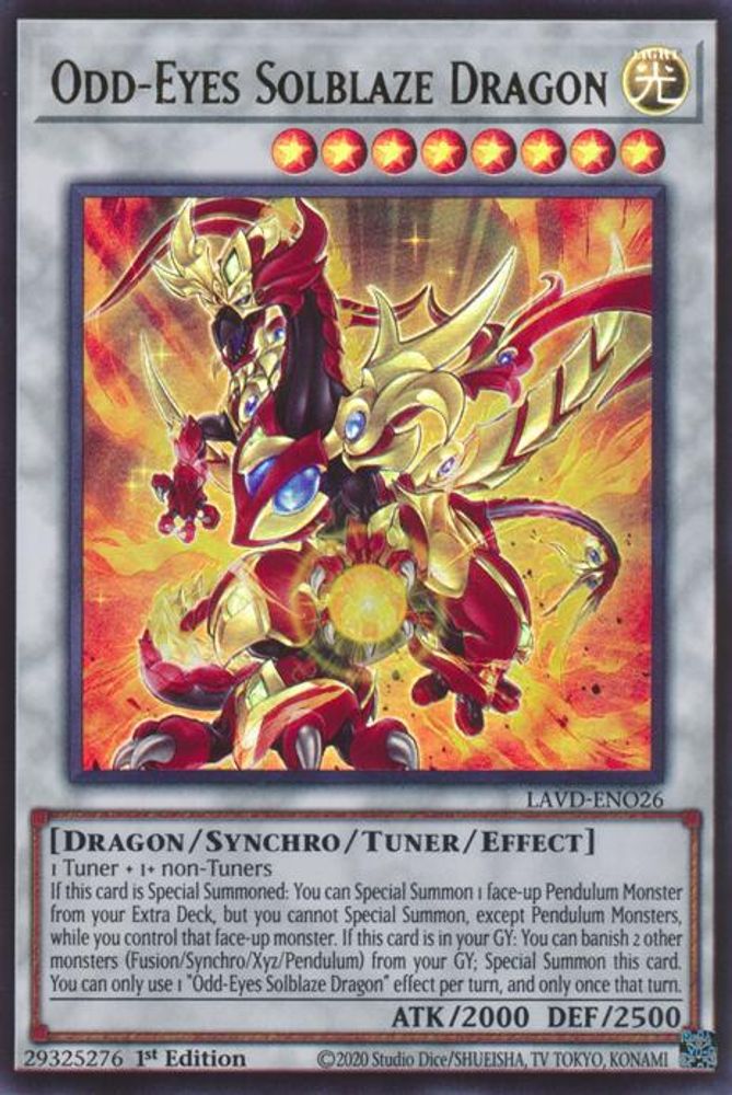 Odd-Eyes Solblaze Dragon (LAVD-ENO26) - Ultra Rare
