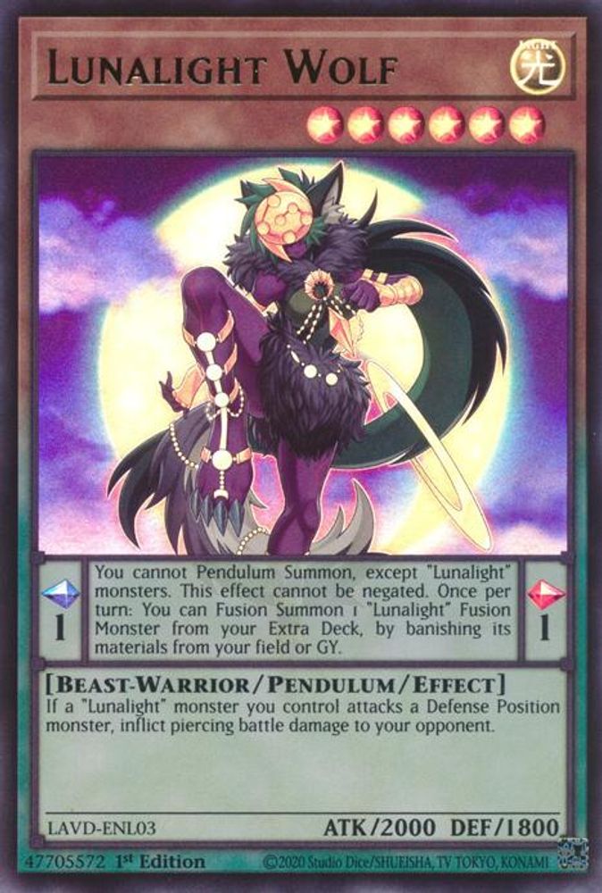 Lunalight Wolf (LAVD-ENL03) - Ultra Rare