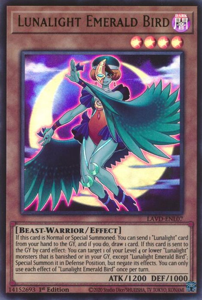 Lunalight Emerald Bird (LAVD-ENL07) - Ultra Rare