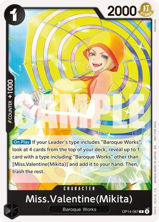 Miss.Valentine(Mikita) (Tournament Pack 2026 Vol. 3) (OP14-087) - Rare