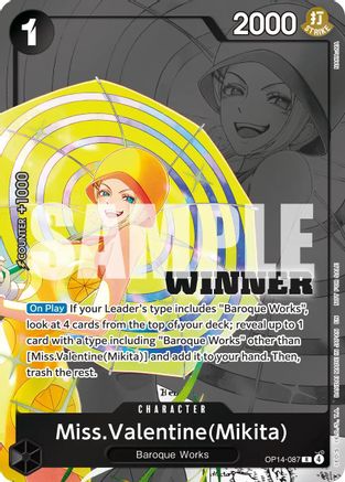 Miss.Valentine(Mikita) (Winner Pack 2026 Vol. 3) (OP14-087) - Rare