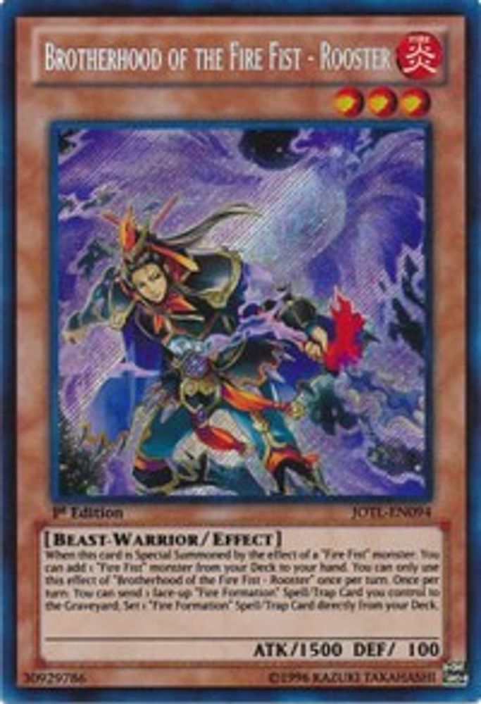 Brotherhood of the Fire Fist - Rooster (JOTL-EN094) - Secret Rare