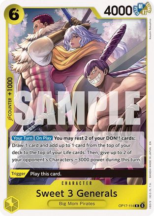 Sweet 3 Generals (OP17-114) - Rare