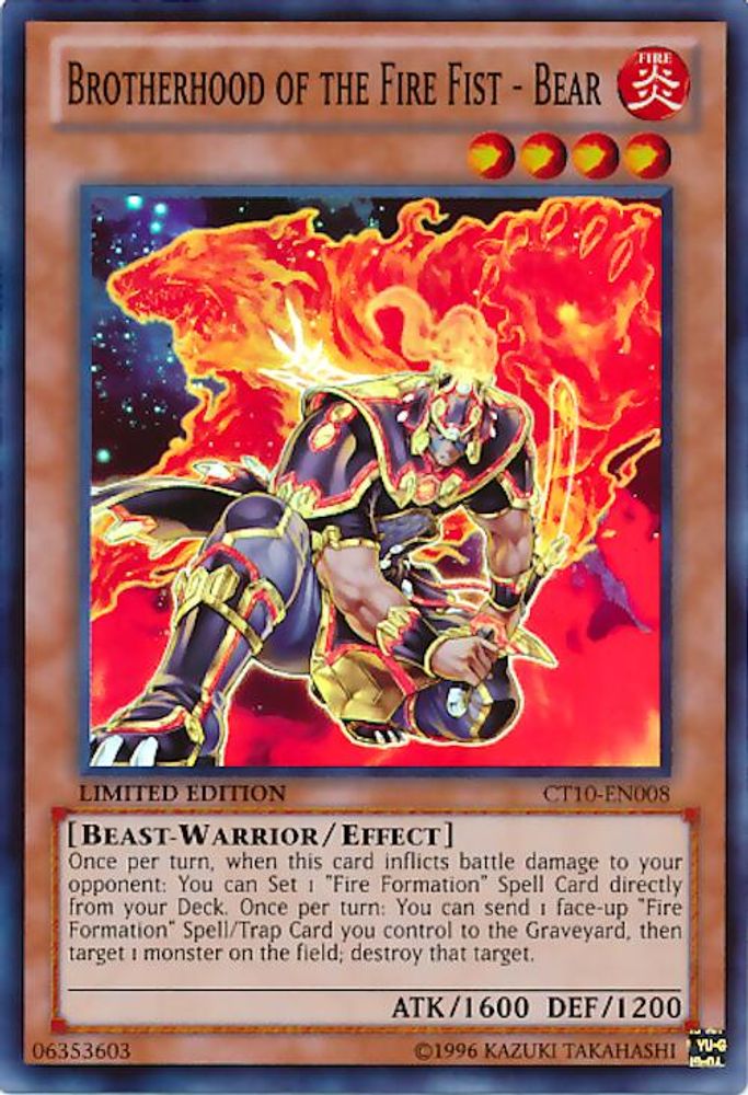 Brotherhood of the Fire Fist - Bear (CT10-EN008) - Super Rare