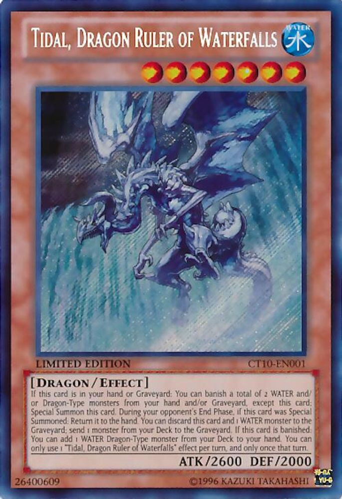 Tidal, Dragon Ruler of Waterfalls (CT10-EN001) - Secret Rare