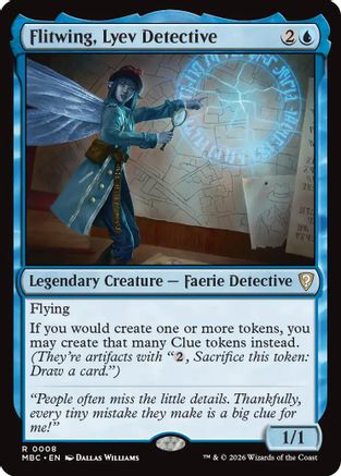 Flitwing, Lyev Detective (-008) - Mystery Booster Commander Edition Foil