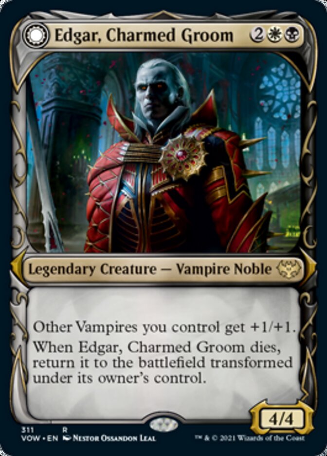 Edgar, Charmed Groom (Showcase) (VOW-311) - Innistrad: Crimson Vow: (Showcase, Double Faced Transform)