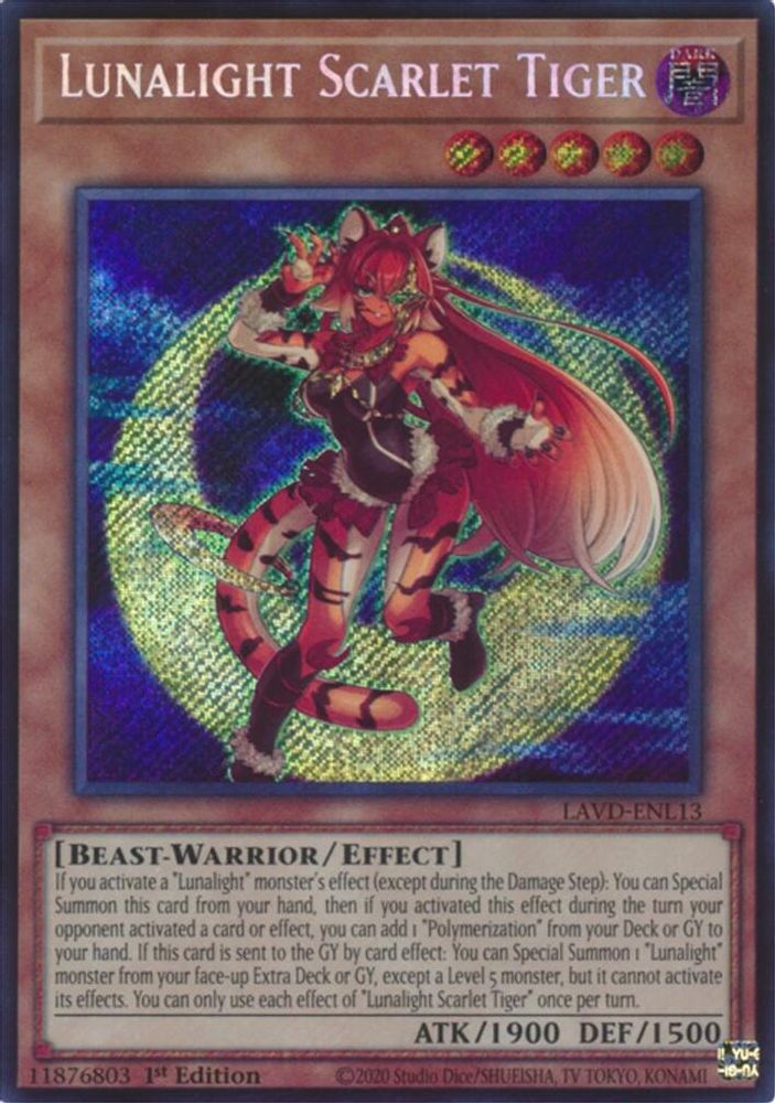 Lunalight Scarlet Tiger (Secret Rare) (LAVD-ENL13) - Secret Rare