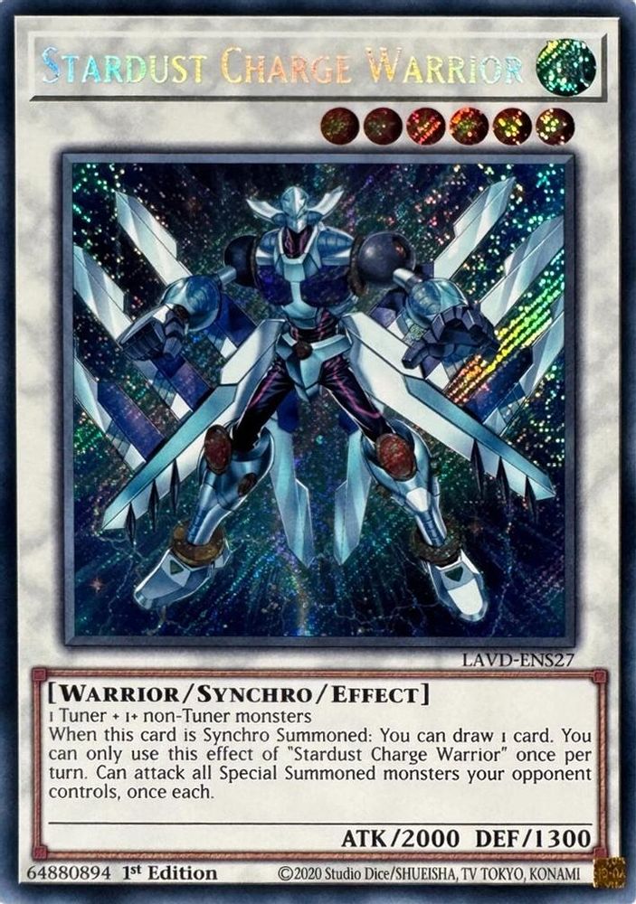 Stardust Charge Warrior (Secret Rare) (LAVD-ENS27) - Secret Rare