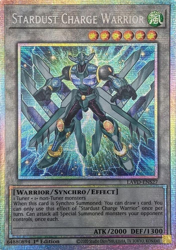 Stardust Charge Warrior (Starlight Rare) (LAVD-ENS27) - Starlight Rare