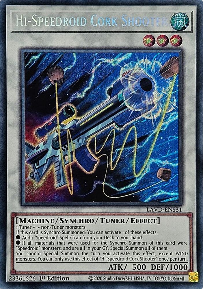 Hi-Speedroid Cork Shooter (Secret Rare) (LAVD-ENS31) - Secret Rare