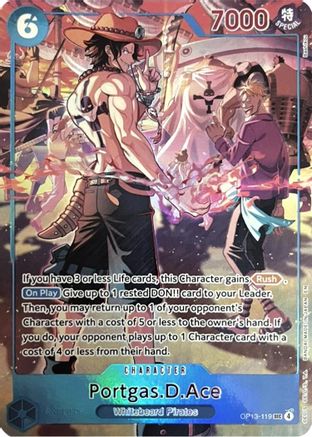 Portgas.D.Ace (119) (English Version 3rd Anniversary Set) (OP13-119) - Secret Rare