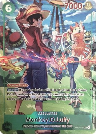 Monkey.D.Luffy (118) (English Version 3rd Anniversary Set) (OP13-118) - Secret Rare