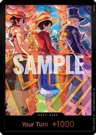 DON!! Card (English Version 3rd Anniversary Set) (Ace, Luffy, Sabo) - DON!!