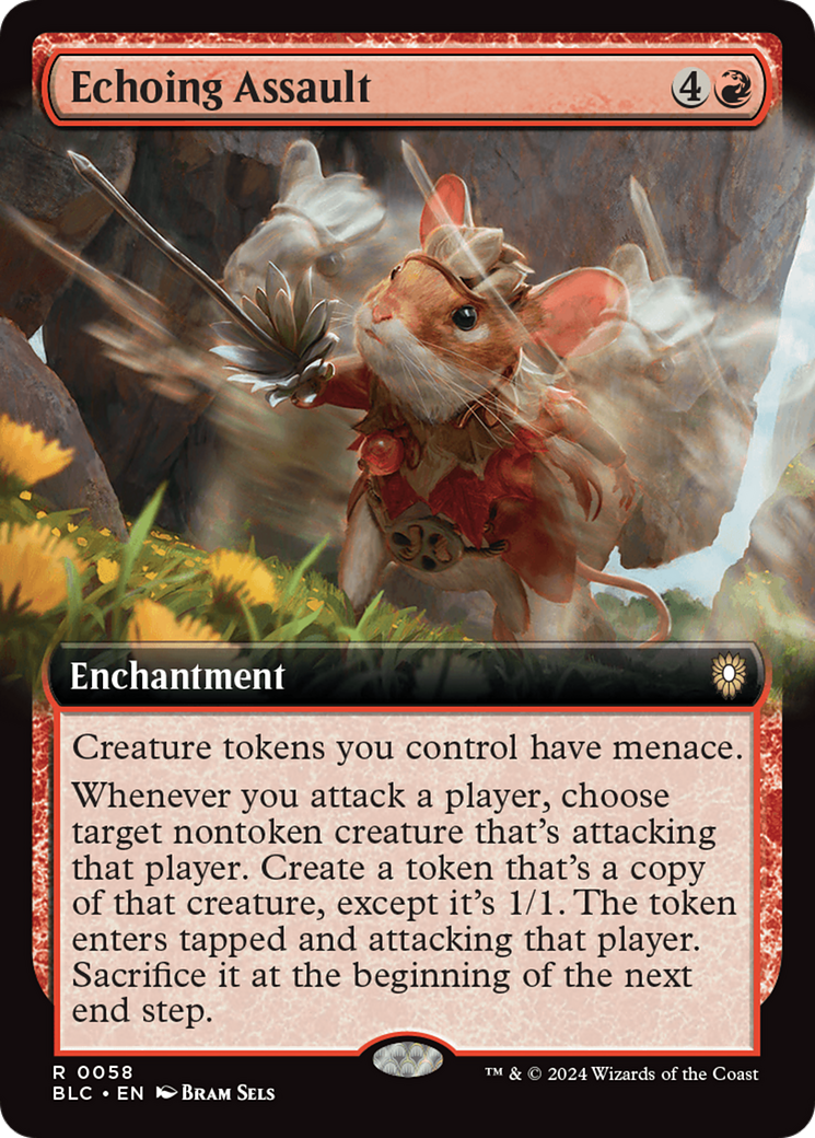 Assaut en écho (art étendu) [Bloomburrow Commander] 