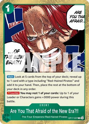 Are You That Afraid of the New Era?! (OP17-037) - Rare