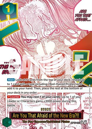 Are You That Afraid of the New Era?! (Alternate Art) (OP17-037) - Rare