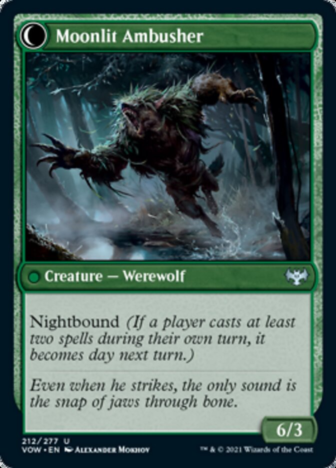 Oakshade Stalker (VOW-212) - Innistrad: Crimson Vow: (Double Faced Transform)