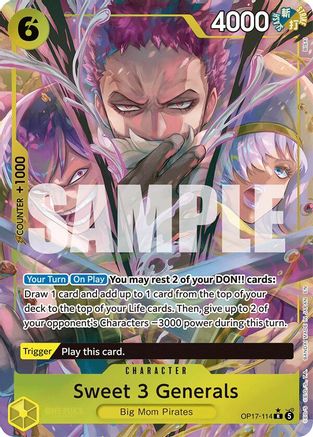 Sweet 3 Generals (Alternate Art) (OP17-114) - Rare