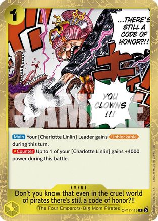 Don't you know that even in the cruel world of pirates there's still a code of honor?!! (OP17-115) - Rare
