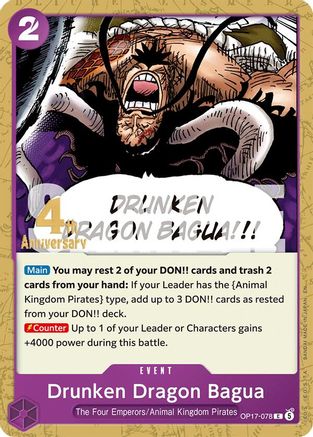 Drunken Dragon Bagua (OP17-078) - Common