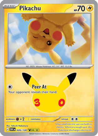 Pikachu 026/128  - Holofoil - None