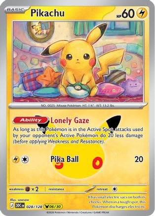 Pikachu 028/128  - Holofoil - None