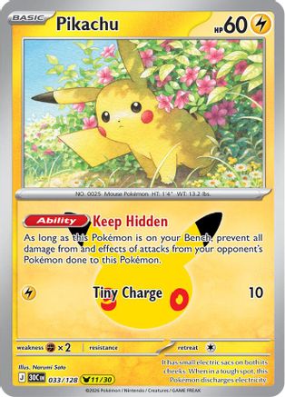 Pikachu 033/128  - Holofoil - None