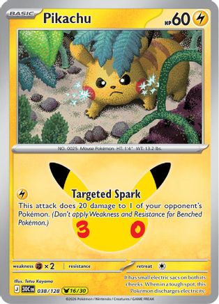 Pikachu 038/128  - Holofoil - None
