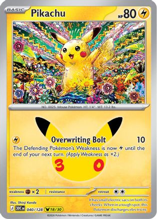Pikachu 040/128  - Holofoil - None