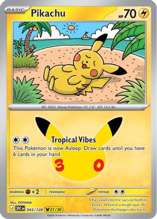 Pikachu 043/128  - Holofoil - None