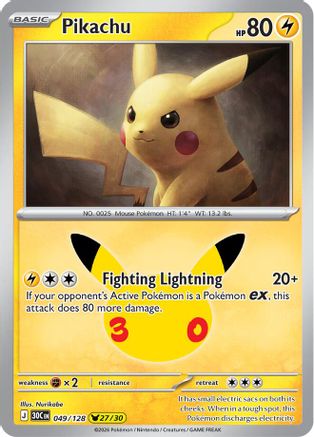 Pikachu 049/128  - Holofoil - None