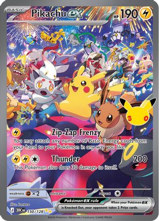 Pikachu ex 150/128  - Holofoil - Special Illustration Rare