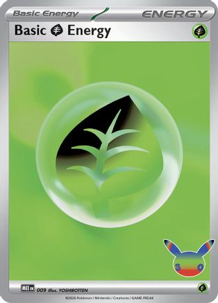 Basic Grass Energy (30th Celebration) 009  - Holofoil - Futuristic Rare