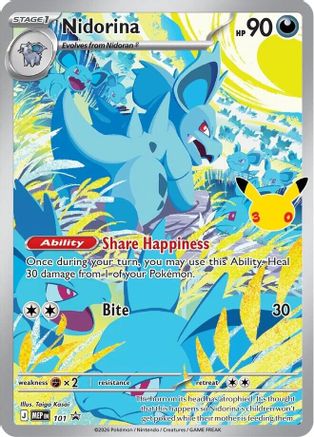 Nidorina (30th Celebration) 101  - Holofoil - Promo