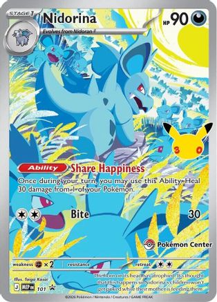 Nidorina (30th Celebration)  101  - Holofoil - Promo
