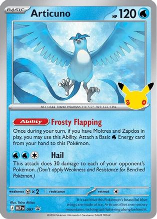 Articuno (30th Celebration) 097  - Holofoil - Promo