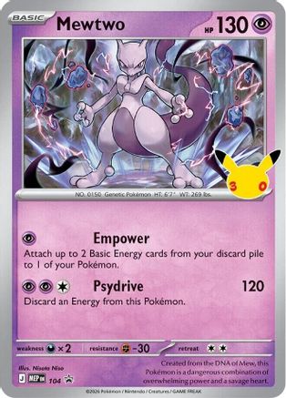 Mewtwo (30th Celebration) 104  - Holofoil - Promo