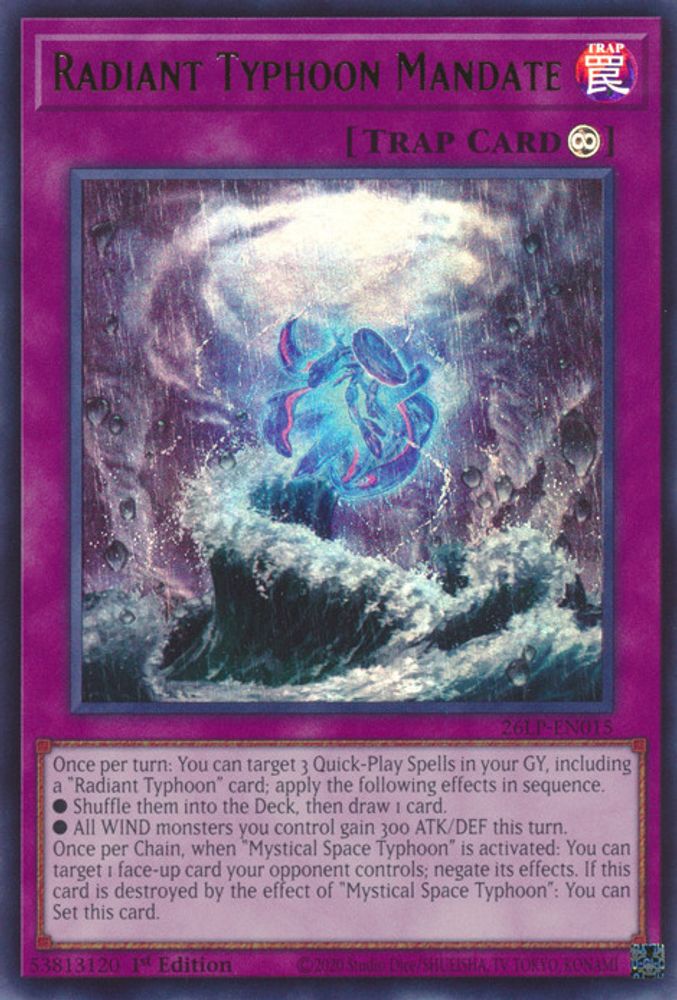 Radiant Typhoon Mandate (26LP-EN015) - Ultra Rare
