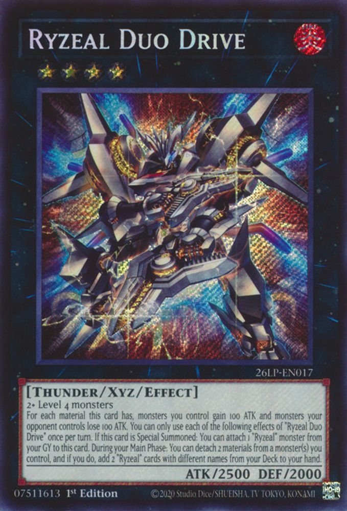 Ryzeal Duo Drive (Secret Rare) (26LP-EN017) - Secret Rare