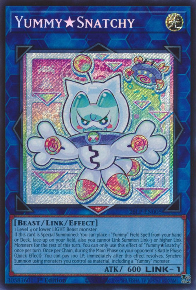 YummySnatchy (Secret Rare) (26LP-EN005) - Secret Rare