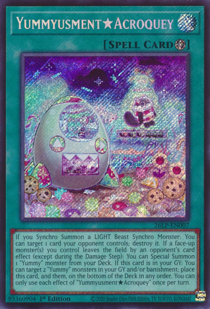 YummyusmentAcroquey (Secret Rare) (26LP-EN007) - Secret Rare