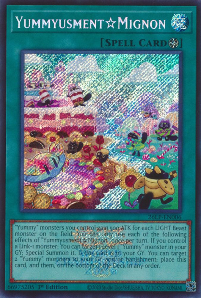 YummyusmentMignon (Emblazoned Secret Rare) (26LP-EN006) - Secret Rare
