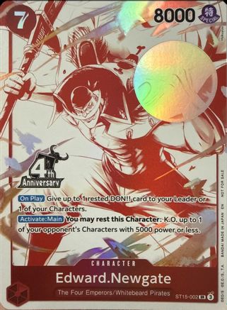 Edward.Newgate (4th Anniversary Treasure Campaign Pack) (ST15-002) - Super Rare