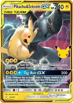 Pikachu & Zekrom GX 033/181  - Holofoil - Classic Collection