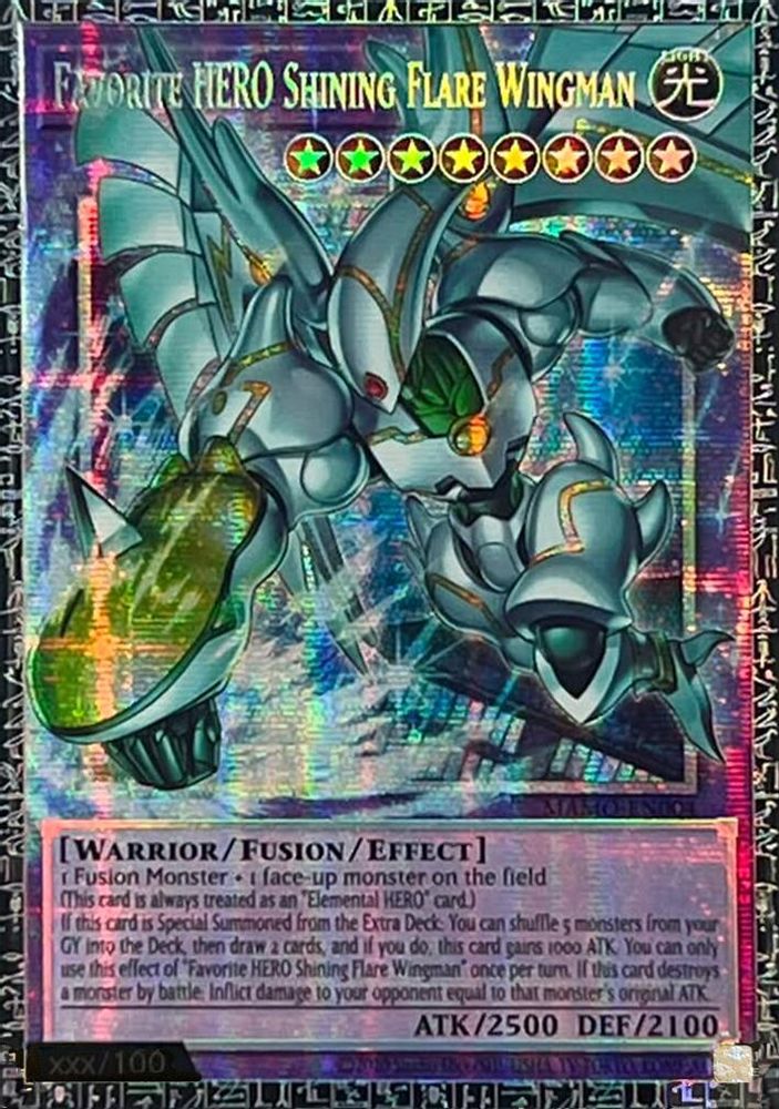 Favorite HERO Shining Flare Wingman (GMR) (MAMO-EN004) - Grand Master Rare