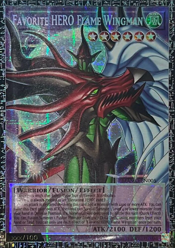 Favorite HERO Flame Wingman (GMR) (MAMO-EN005) - Grand Master Rare